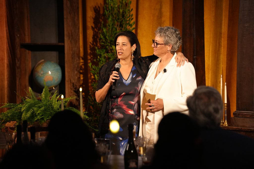 Tepring Piquado and Jaymi Smith talking on stage