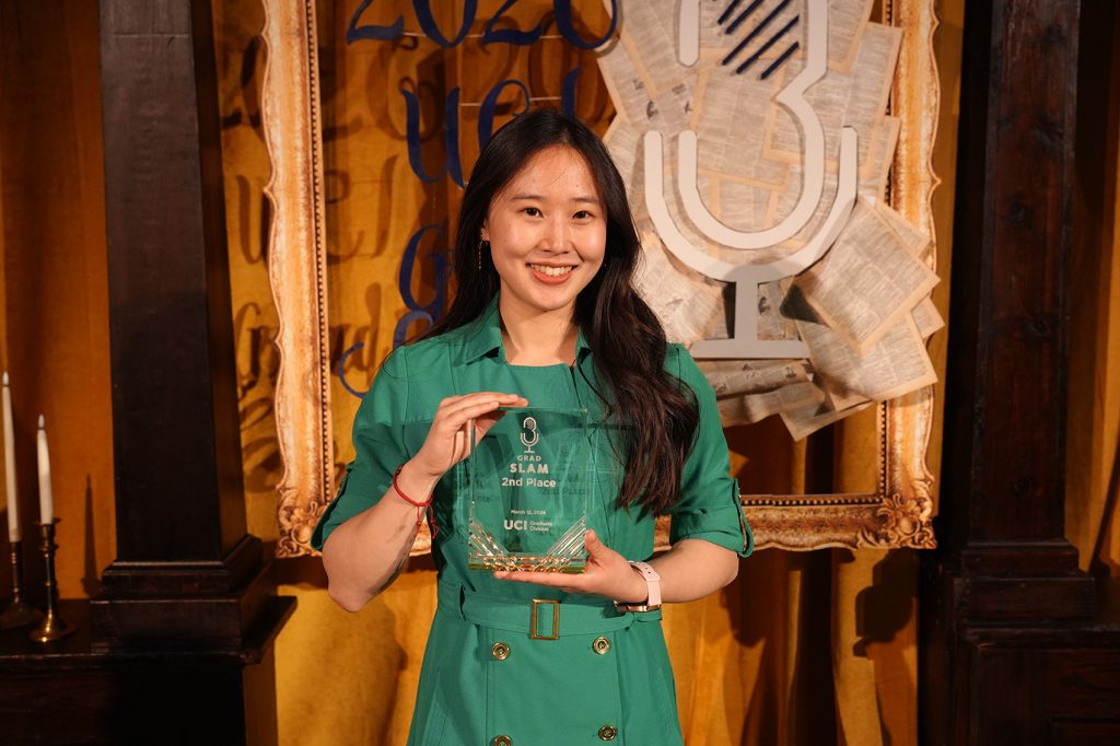 Tessa Chou posing with her trophy